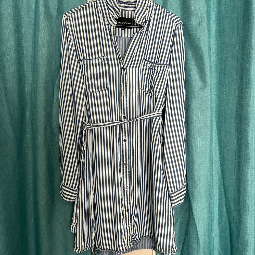 Button down dress/tunic with belt